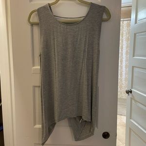 grey tank top with open back